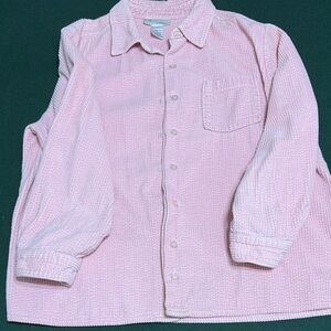 Corduroy Pink Button-Up Shirt